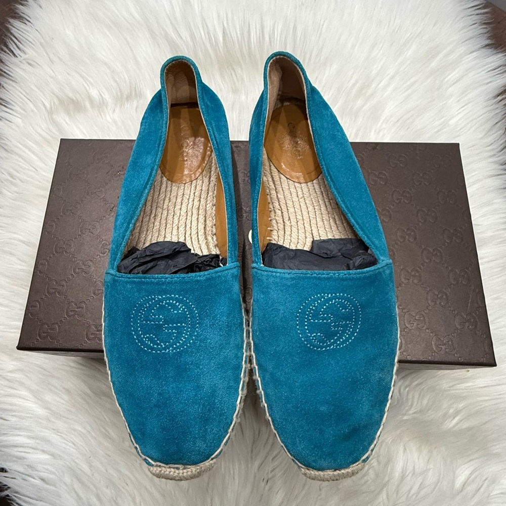GUCCI Pilar Espadrilles In Deep Cobalt